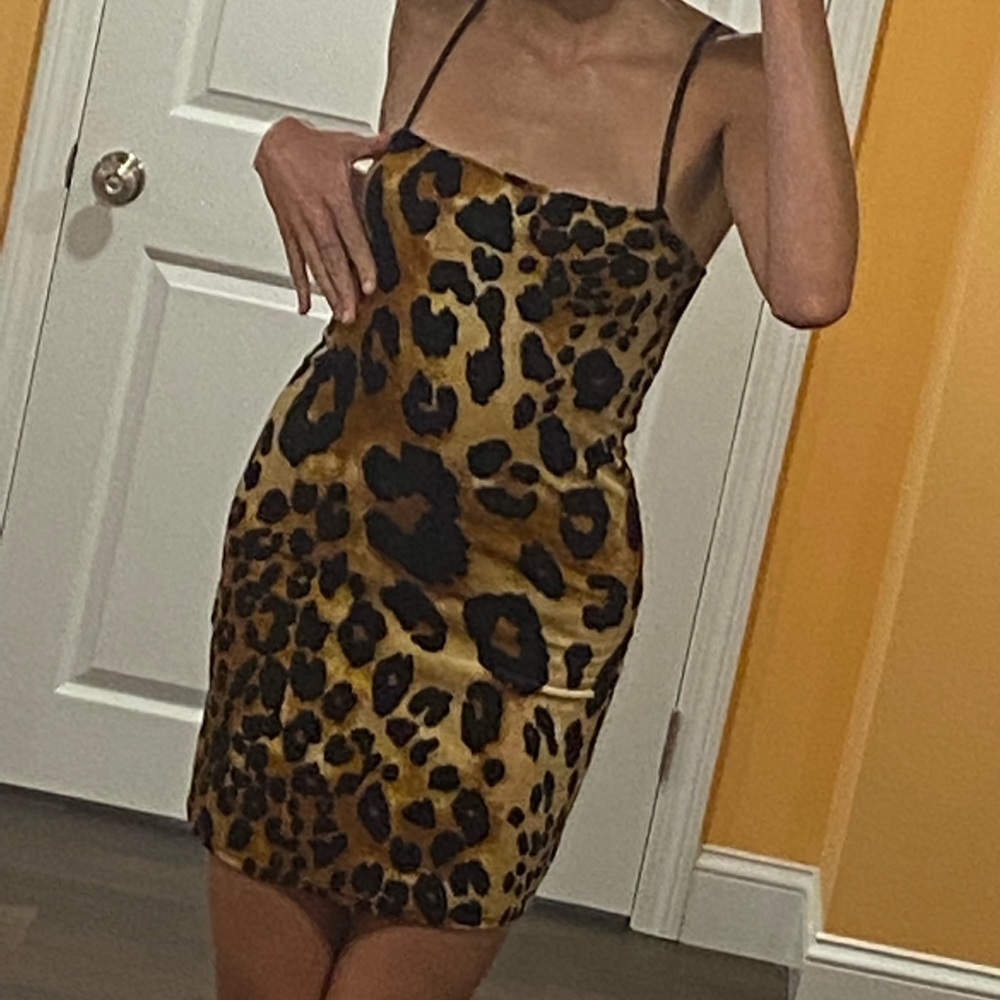 cheetah print bodycon dress